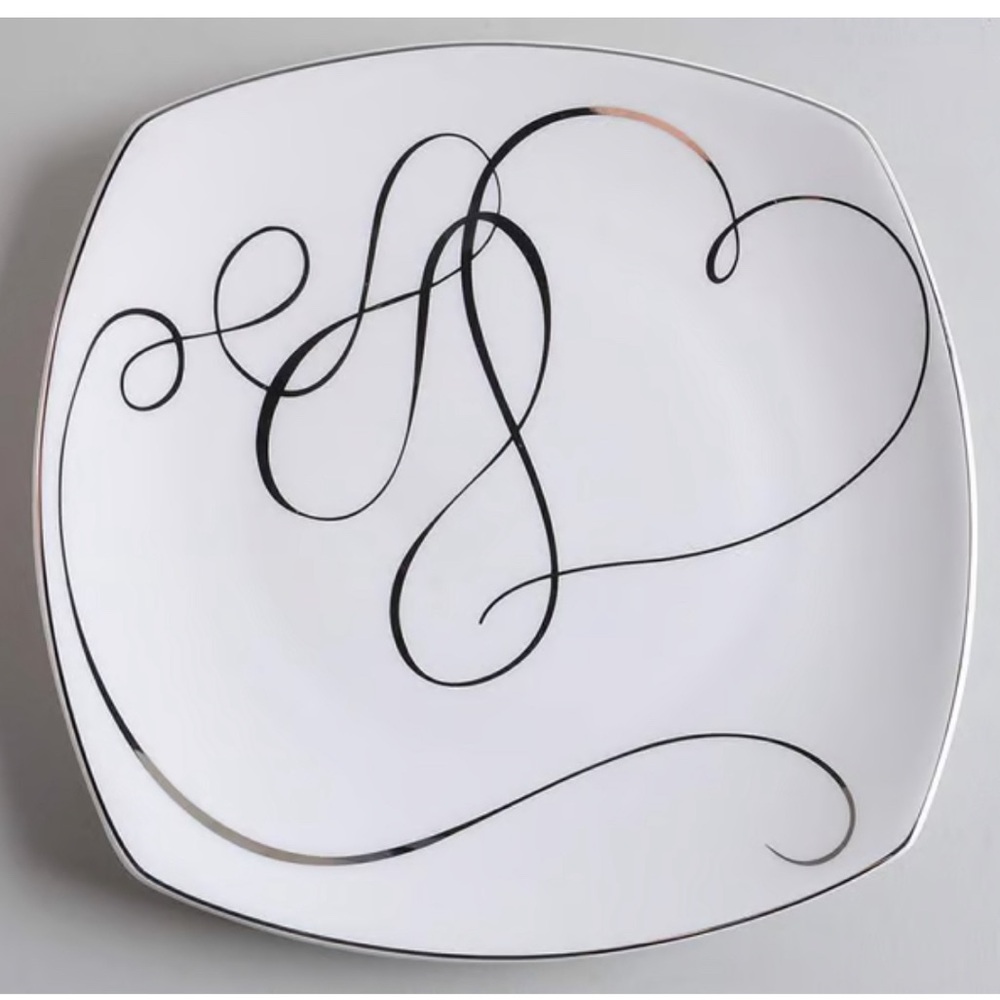 Mikasa Black and White Square Dinnerware Plate